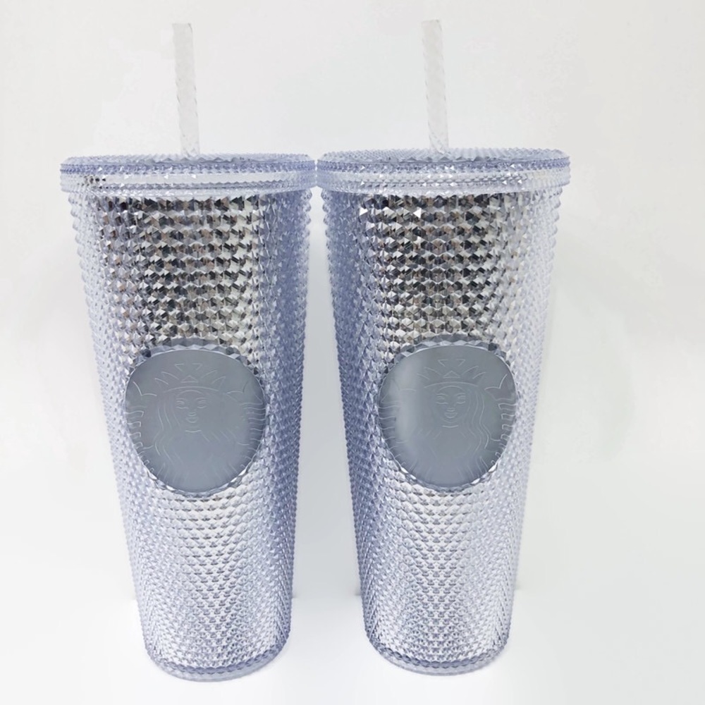 SOLDStarbucks Holiday 2019 Set of2PlatinumTumblers - Picture 2 of 5
